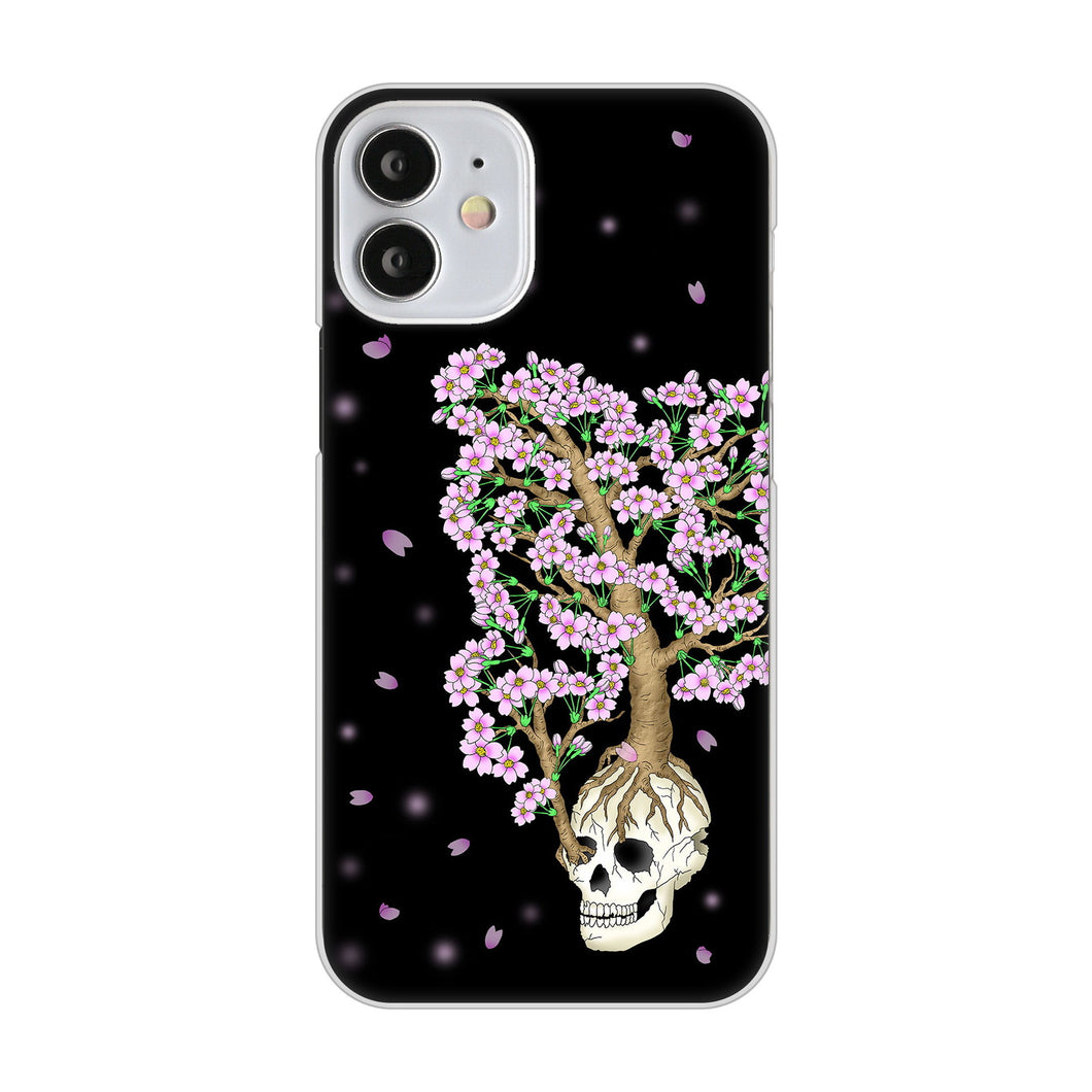 iPhone12 mini 高画質仕上げ 背面印刷 ハードケース むかいあぐる 苺骸骨王冠蔦