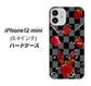 iPhone12 mini 高画質仕上げ 背面印刷 ハードケース【AG833 苺パンク（黒）】