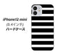 iPhone12 mini 高画質仕上げ 背面印刷 ハードケース【EK879 ボーダーブラック（L）】