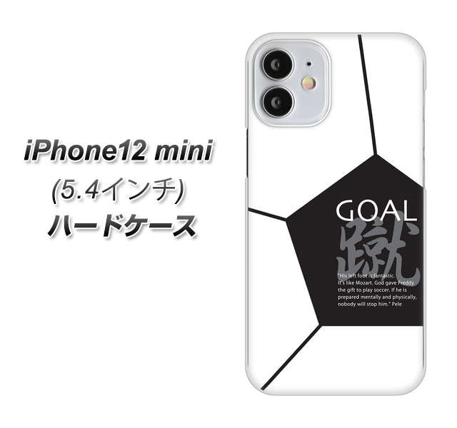 iPhone12 mini 高画質仕上げ 背面印刷 ハードケース 【IB921 サッカーボール】