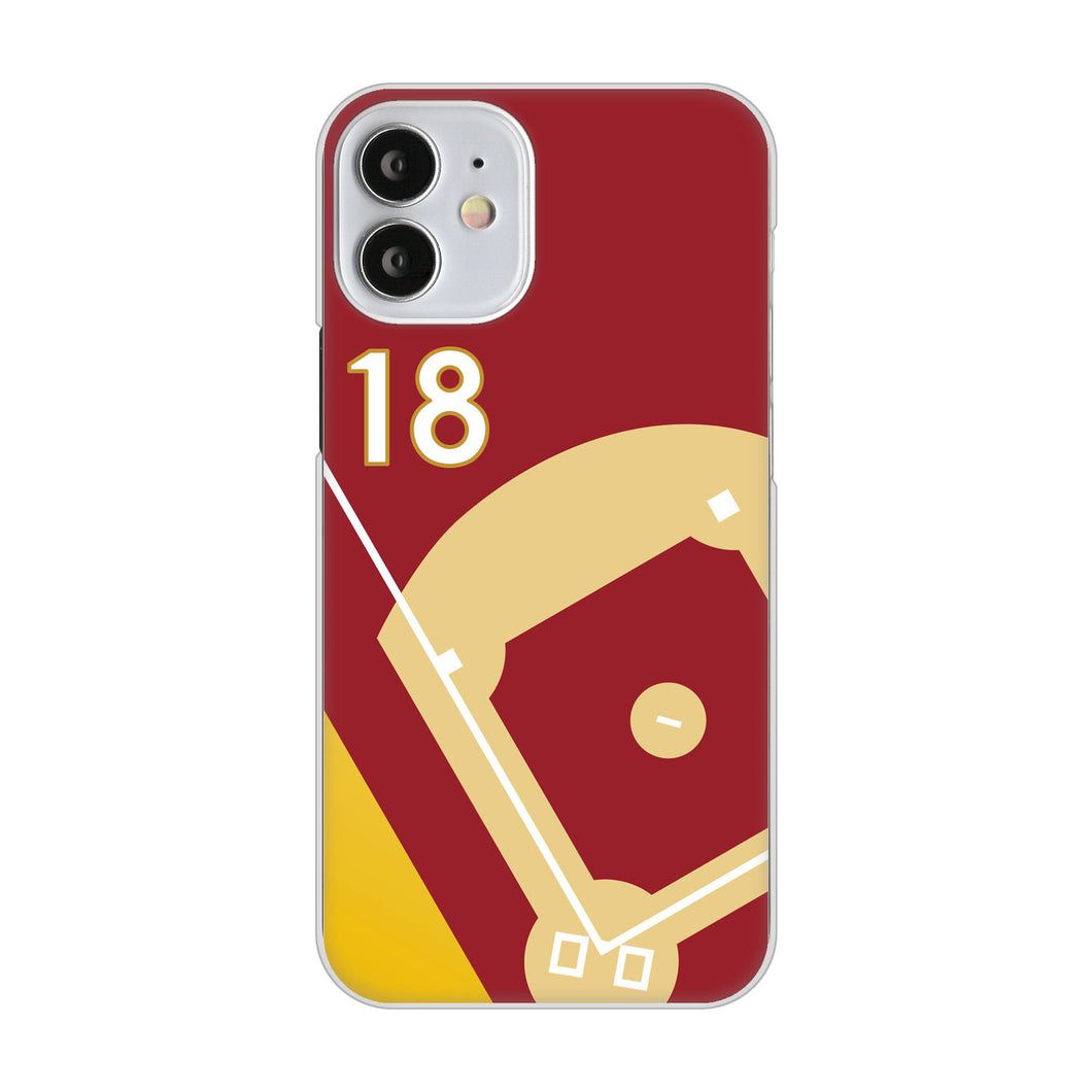 iPhone12 mini 高画質仕上げ 背面印刷 ハードケース baseball