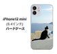 iPhone12 mini 高画質仕上げ 背面印刷 ハードケース 【VA805 ネコと地中海】