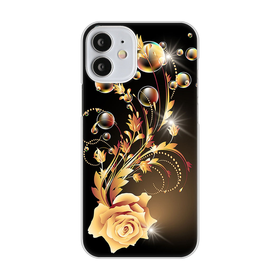 iPhone12 mini 高画質仕上げ 背面印刷 ハードケース ロマンチックなバラ