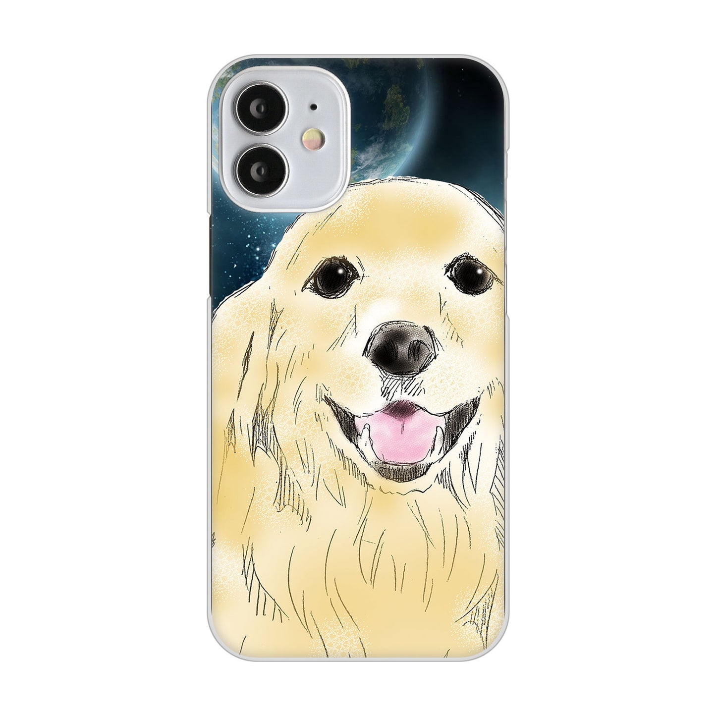 iPhone12 mini 高画質仕上げ 背面印刷 ハードケース ゴールデンレトリバー