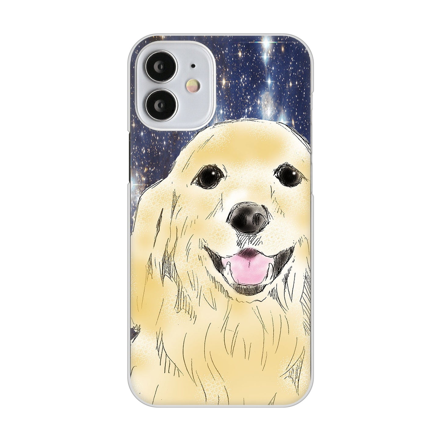 iPhone12 mini 高画質仕上げ 背面印刷 ハードケース ゴールデンレトリバー