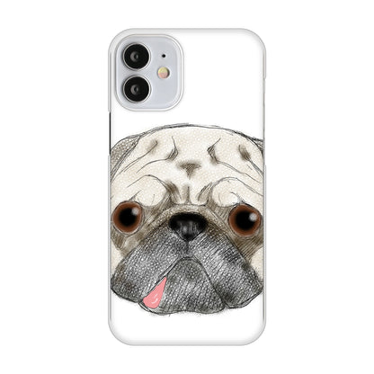 iPhone12 mini 高画質仕上げ 背面印刷 ハードケース パグ
