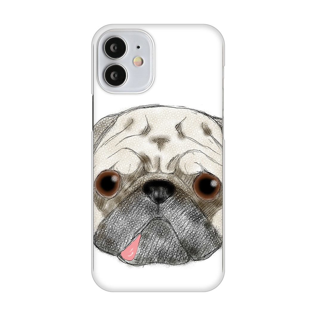 iPhone12 mini 高画質仕上げ 背面印刷 ハードケース パグ