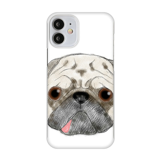 iPhone12 mini 高画質仕上げ 背面印刷 ハードケース パグ