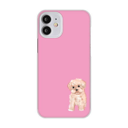 iPhone12 mini 高画質仕上げ 背面印刷 ハードケース トイプードルアプリコット