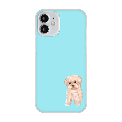 iPhone12 mini 高画質仕上げ 背面印刷 ハードケース トイプードルアプリコット