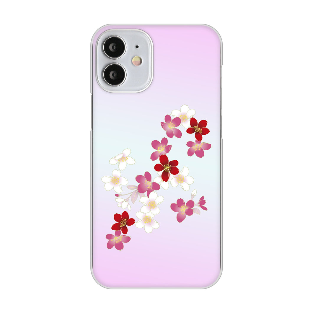 iPhone12 mini 高画質仕上げ 背面印刷 ハードケース 和花柄