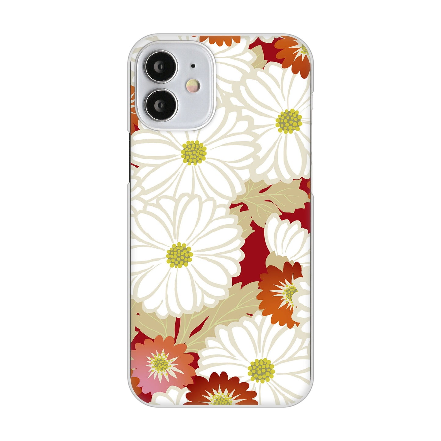 iPhone12 mini 高画質仕上げ 背面印刷 ハードケース 和花柄