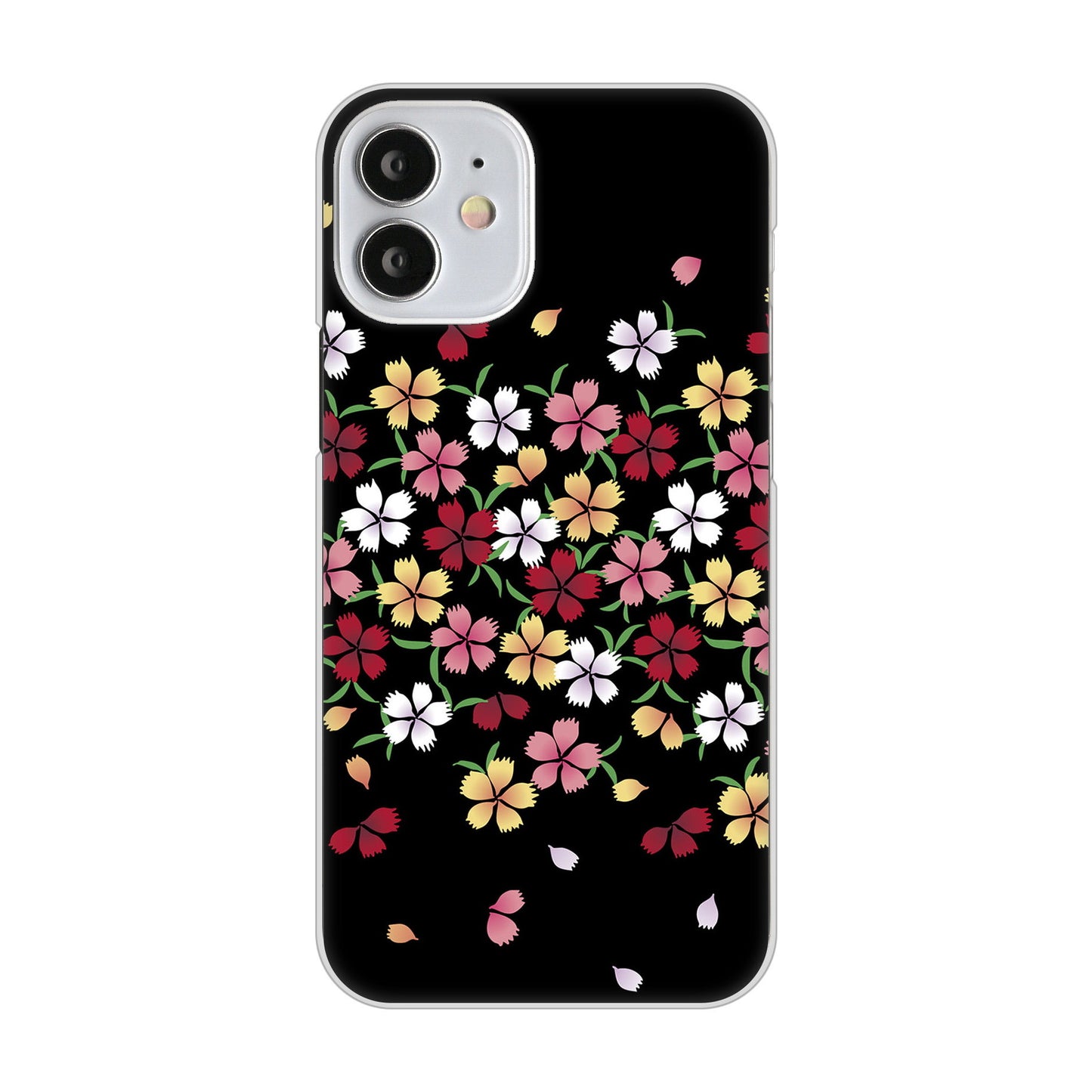 iPhone12 mini 高画質仕上げ 背面印刷 ハードケース 和花柄