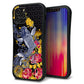 iPhone12 Pro スマホケース 「SEA Grip」 グリップケース Sライン 【1028 牡丹と鯉】 UV印刷