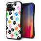 iPhone12 Pro スマホケース 「SEA Grip」 グリップケース Sライン 【1108 あしあとカラフル】 UV印刷