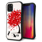 iPhone12 Pro スマホケース 「SEA Grip」 グリップケース Sライン 【EK915 二匹のネコとハートの木】 UV印刷