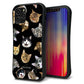 iPhone12 Pro スマホケース 「SEA Grip」 グリップケース Sライン 【SC933 ねこどっと ブラック】 UV印刷