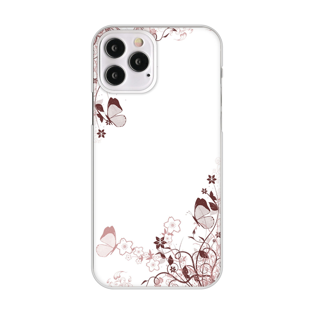 iPhone12 Pro 高画質仕上げ 背面印刷 ハードケース バタフライ