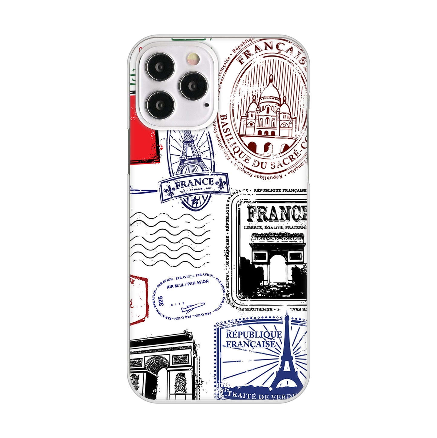 iPhone12 Pro 高画質仕上げ 背面印刷 ハードケース LOVE フランス