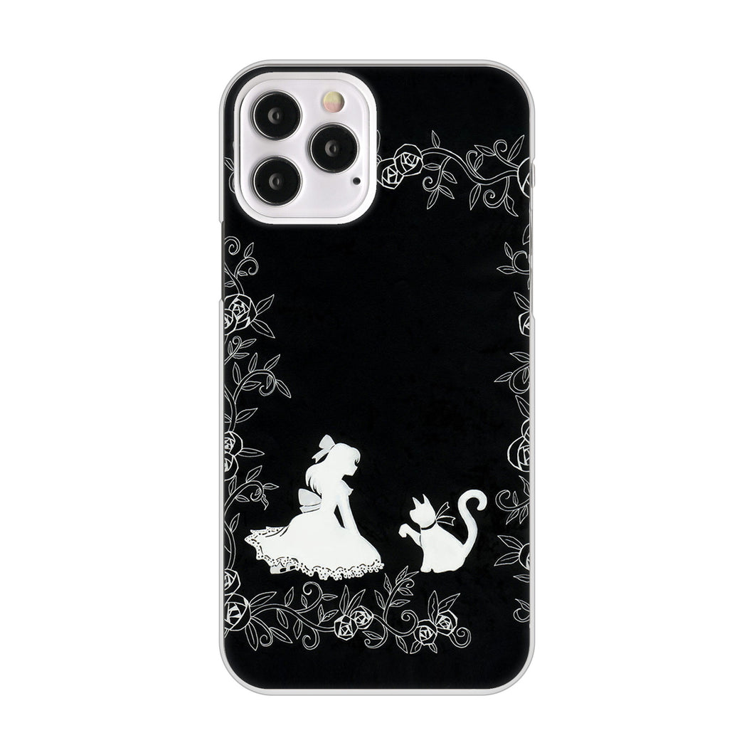 iPhone12 Pro 高画質仕上げ 背面印刷 ハードケース お姫様とネコ