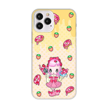 iPhone12 Pro 高画質仕上げ 背面印刷 ハードケース むかいあぐる ストロベリードーナツ