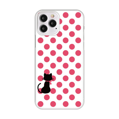 iPhone12 Pro 高画質仕上げ 背面印刷 ハードケース ネコとシンプルミルキー