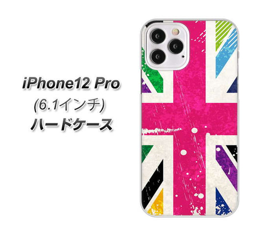 iPhone12 Pro 高画質仕上げ 背面印刷 ハードケース【SC806 ユニオンジャック ピンクビンテージ】