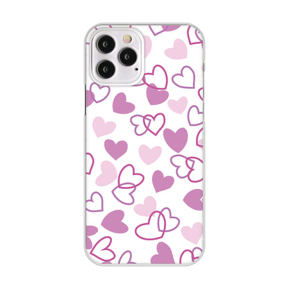 iPhone12 Pro 高画質仕上げ 背面印刷 ハードケース ハートがいっぱい