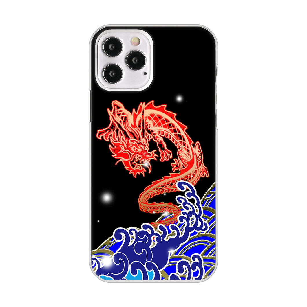 iPhone12 Pro 高画質仕上げ 背面印刷 ハードケース 水竜