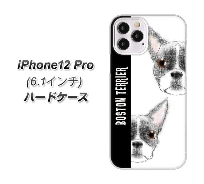 iPhone12 Pro 高画質仕上げ 背面印刷 ハードケース【YD850 ボストンテリア01】