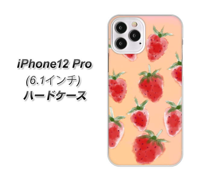 iPhone12 Pro 高画質仕上げ 背面印刷 ハードケース【YJ179 イチゴ 水彩179】