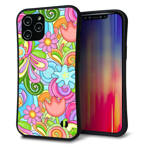 iPhone12 Pro Max スマホケース 「SEA Grip」 グリップケース Sライン 【713 ミラクルフラワー】 UV印刷
