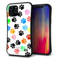 iPhone12 Pro Max スマホケース 「SEA Grip」 グリップケース Sライン 【1108 あしあとカラフル】 UV印刷