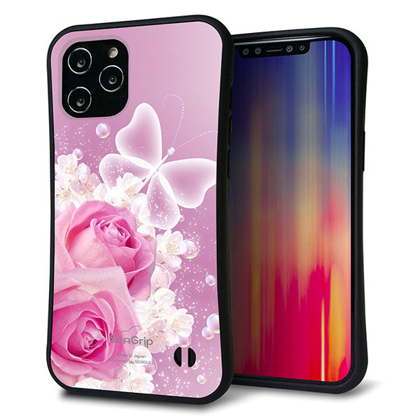 iPhone12 Pro Max スマホケース 「SEA Grip」 グリップケース Sライン 【1166 ローズロマンス】 UV印刷