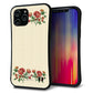 iPhone12 Pro Max スマホケース 「SEA Grip」 グリップケース Sライン 【KM941 花刺繍風 レッドフラワー オフホワイト 】 UV印刷
