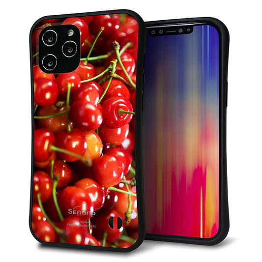 iPhone12 Pro Max スマホケース 「SEA Grip」 グリップケース Sライン 【MA883 チェリー】 UV印刷