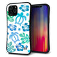 iPhone12 Pro Max スマホケース 「SEA Grip」 グリップケース Sライン 【SC880 ハワイアンアロハホヌ ブルー】 UV印刷