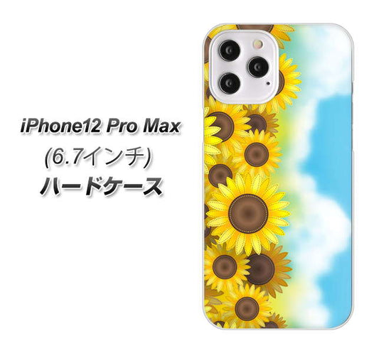 iPhone12 Pro Max 高画質仕上げ 背面印刷 ハードケース 【148 ひまわり畑】