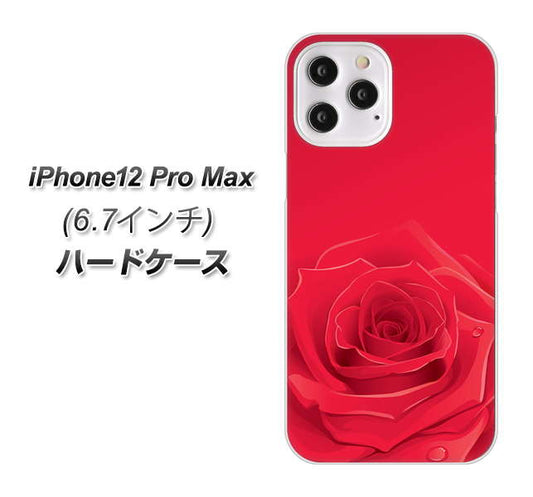 iPhone12 Pro Max 高画質仕上げ 背面印刷 ハードケース【395 赤いバラ】