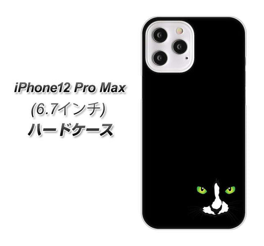 iPhone12 Pro Max 高画質仕上げ 背面印刷 ハードケース 【398 黒ネコ】