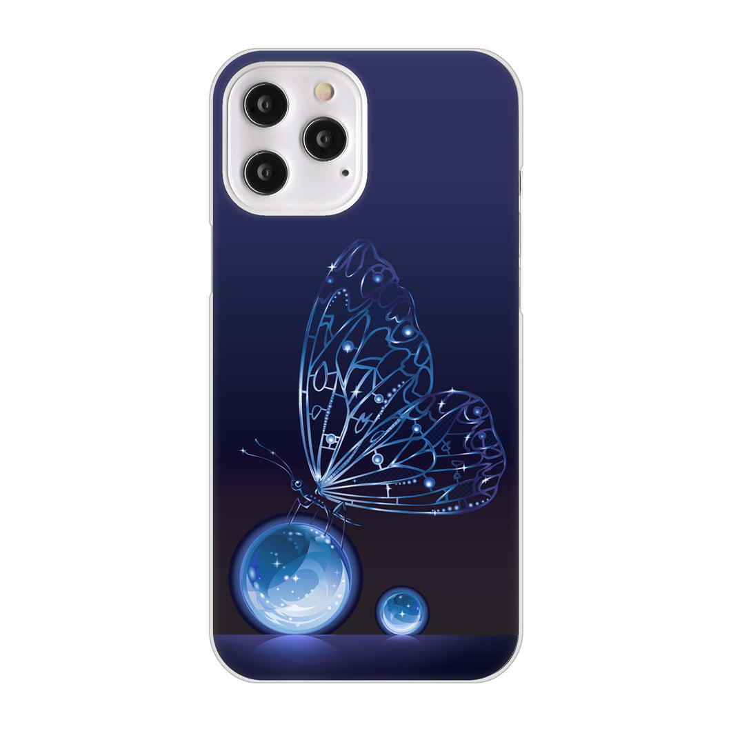 iPhone12 Pro Max 高画質仕上げ 背面印刷 ハードケース バタフライ