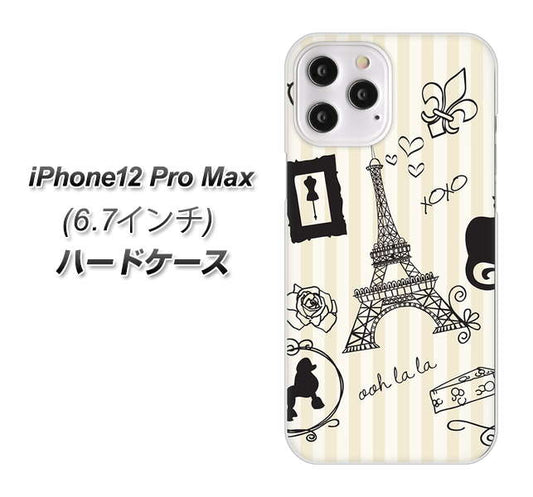 iPhone12 Pro Max 高画質仕上げ 背面印刷 ハードケース【694 パリの絵】
