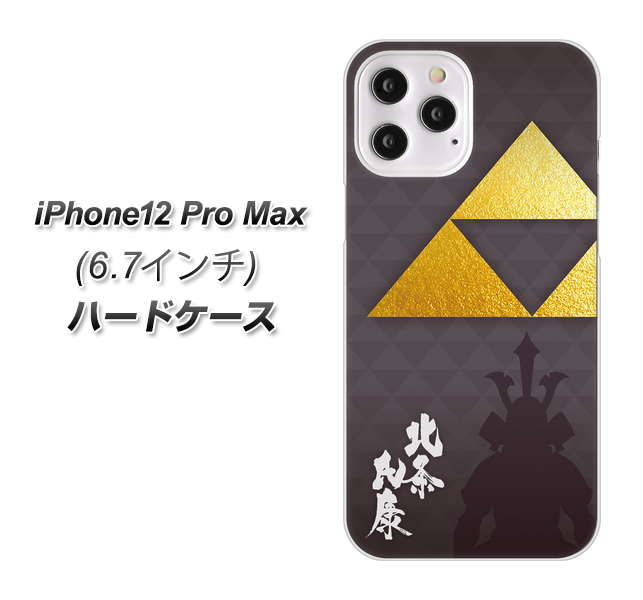 iPhone12 Pro Max 高画質仕上げ 背面印刷 ハードケース【AB810 北条氏康 シルエットと家紋】