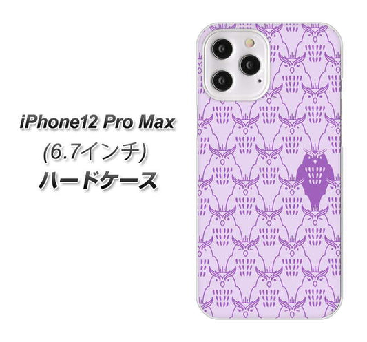 iPhone12 Pro Max 高画質仕上げ 背面印刷 ハードケース【MA918 パターン ミミズク】