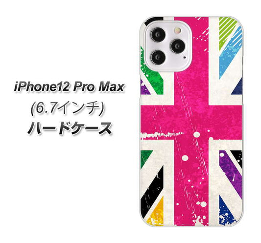 iPhone12 Pro Max 高画質仕上げ 背面印刷 ハードケース【SC806 ユニオンジャック ピンクビンテージ】