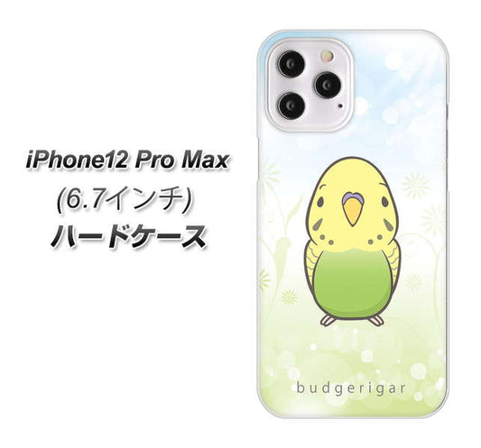 iPhone12 Pro Max 高画質仕上げ 背面印刷 ハードケース【SC838 セキセイインコ グリーン】