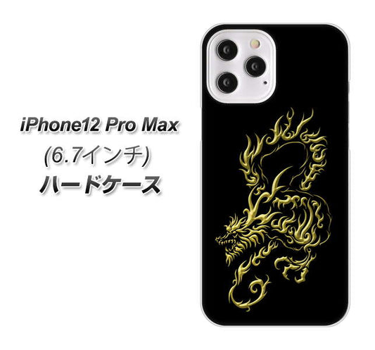 iPhone12 Pro Max 高画質仕上げ 背面印刷 ハードケース 【VA831 闇と龍】