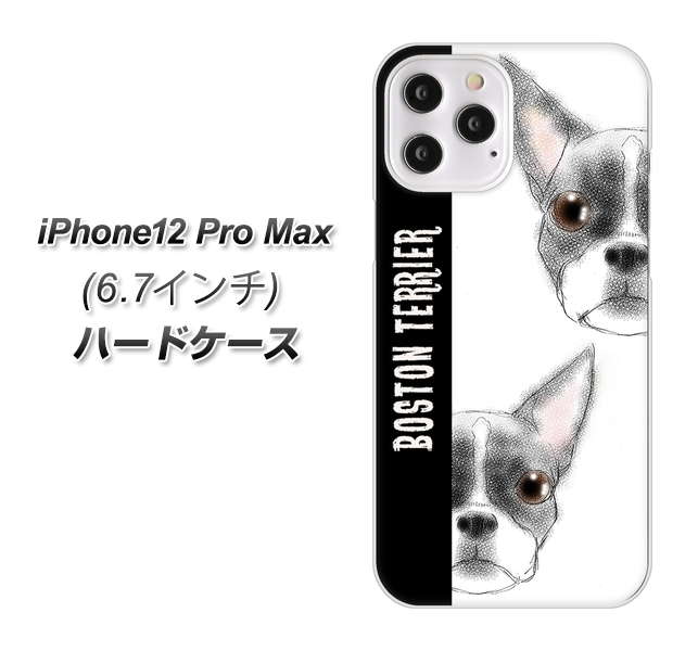 iPhone12 Pro Max 高画質仕上げ 背面印刷 ハードケース【YD850 ボストンテリア01】