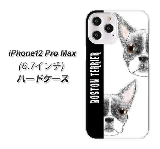 iPhone12 Pro Max 高画質仕上げ 背面印刷 ハードケース【YD850 ボストンテリア01】