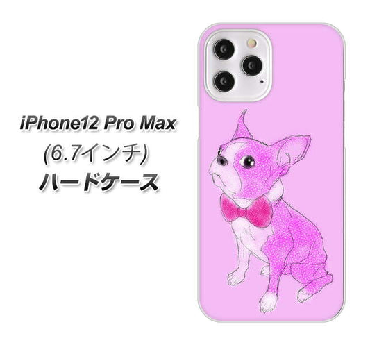 iPhone12 Pro Max 高画質仕上げ 背面印刷 ハードケース【YD852 ボストンテリア03】